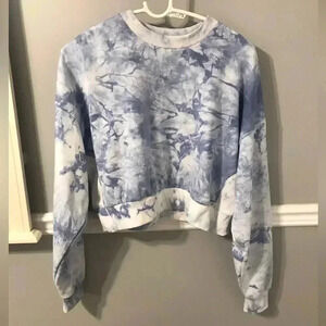 Tie-Dye Blue and White Women's Sweater